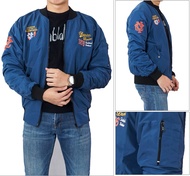 MMP JAKET BOMBER BORDIER PREMIUM 1976BLUE / JAKET PRIA / JAKET FASHION / JAKET BOMBER PRIA / ALL SIZ