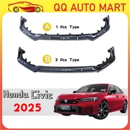 Honda Civic FE (2025) Facelift FL RS Thai V2 Front Lip Front Bumper Skirt Diffuser Skirting Lips Bod