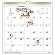 (會員專享照價5折清貨優惠) PEANUTS Snoopy 史努比 日版 家居 水彩 壁掛 掛牆 月曆 掛曆 年曆 行事曆 日曆 2022年 史奴比 史諾比 (日本假期)