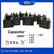 USA Capacitor CBB61 4 PIN 1.0uf 1.5uf 2.0uf 2.5uf 3.0uf Fan Capacitor