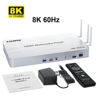 H.265 8K เครื่องเล่นมัลติมีเดีย 1x10 10 วิธี Muiti Media Box USB 3.0 เครื่องเล่นวิดีโอ Andriod 10.0