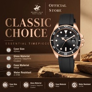 Beverly Hills Polo Club BHPC Jam Tangan Lelaki Men's Rubber Quartz Watch BP5007Y