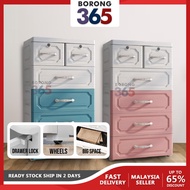 Borong365 Plastic Drawer Drawer Cabinet Clothes Cupboard Almari Laci Besar Wardrobe Drawer Rak Baju 