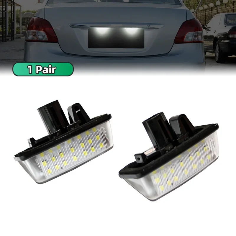 2Pcs CanBus LED License Plate Lights For Toyota Corolla E11 Crown S180 Starlet EP91 Vios Previa ACR5