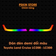 Decal stickers to change demi light color for Toyota Land Cruise LC200 - LC300, daylight, PSKIN car 