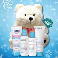 EUBOS Special Care For Baby Dry & Very Dry Skin (4 Items) Pack - Lotion, Cleasing Gel, Bath Oil, Car