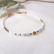 天空之城 ‧ 捷克珠 貓眼石 水晶 串珠 細手環