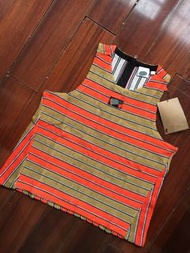 孤品Burberry 女裝毛巾料條紋背心