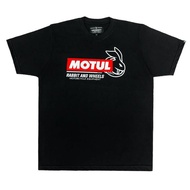 Rabbit And Wheels X Motul Tshirt Black - Kaos Rider