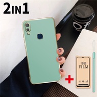 LAYAR [2 in 1 PACKAGE] VIVO Y11 1906 Case With Softcase Premium Casing With Ceramic Screen Protector