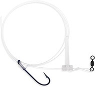 Aqua-Clear, Hi-Lo Single Rig, Tautog/Blackfish/Sheepshead, #3 Virginia Snelled Hook, 8 in / 20.3 cm 