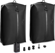 34L Vacuum Bags for Travel Luggage with Pump, Reusable Space Saver Waterproof Compression Bags for S