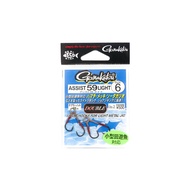 Gamakatsu 66499 Assist 59 Light Plain Assist Hooks Size 6 (5307)