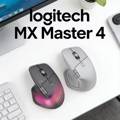 Logitech MX Master 4 Wireless Bluetooth Office Mouse 8K Multi-Device Switching AI Smart Scroll+G203/