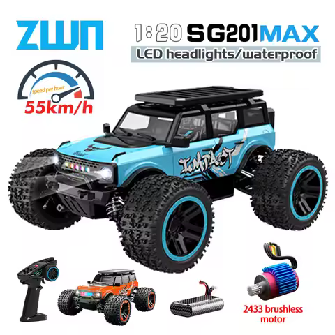 SG201MAX SG201PRO 1:20 55KM/H 2.4G RC Car With LED Light 4WD Brushless Electric High Speed Off-Road