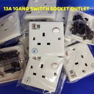13A 1Gang switch socket outlet & PVC Base