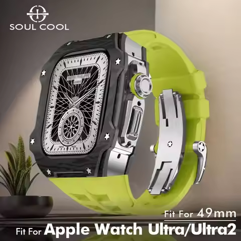 Soul Cool Modification Kit Case for Apple Watch Case Ultra 3/2 49mm Carbon Fiber Luxury Fashion Prot
