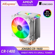 JONSBO พัดลมระบายความร้อน CPU CR-1400 ARGB ท่อความร้อน4ขา5V 3ขา ITX ระบายความร้อนด้วยอากาศ LGA1700 Intel 115X 1200 AMD AM4/5พัดลมทำความเย็นหม้อน้ำ Fsiuong