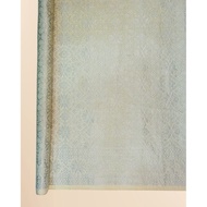 KAMDAR Open Meter Iqbal Metalic Silver Songket 44"