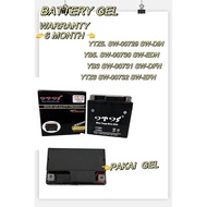 MOTORCYCLE BATTERY GEL YTZ5, YB3L YB5L, YTZ6