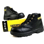 HITAM Zbmgo Caterpillar Shoes Men Safety Boots Iron Toe Fashion Men Bikers Turing Three Colors Black Dark Brown