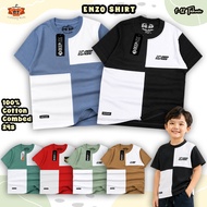 KATUN Distro Boys' T-Shirt Material 100% Cotton 30S - Enzo Shirt Age 1 2 3 4 5 6 7 8 9 10 11 12 Year
