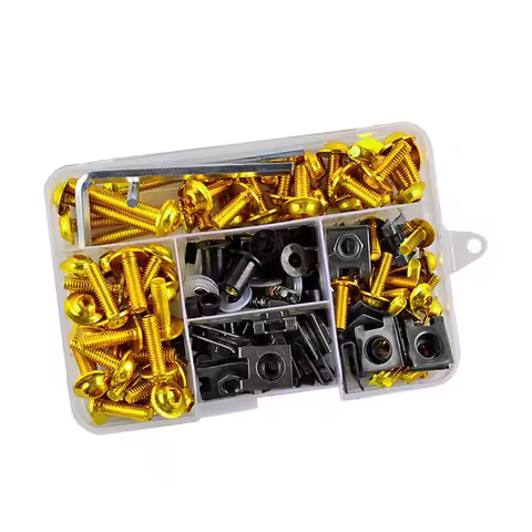 Complete Fairing Bodywork Bolt Screw U Nut Clip Kit Gold & Black Motorcycle Fit for Suzuki GSXR 600 