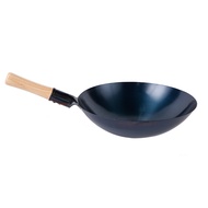 HAOKELAI Traditional Wok Non-coated Non Stick Carbon Steel Pow Wok With Wooden/Cast Iron Wok Hand-made Of Household Old-fashioned Wok11