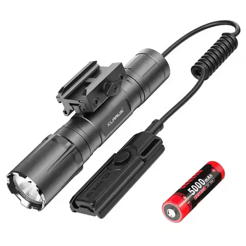 Klarus GL4 Rechargeable Tactical Flashlight 3300LM Hunting Torch with Removable Slide Rail Mount and