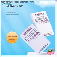 CHERRY4GJ 1/5/10PCS Sun Protection Card, PVC Protection UV Sensor Card, Fashion Lightweight Reusable