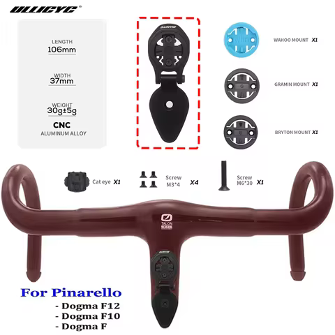 For Pinarello Dogma F12/ Dogma F/ Dogma F10 Integrated Handlebar Computer Mount Compatible with GPS/