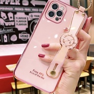 Samsung S21+ pink jelly case holder hp dan wristband