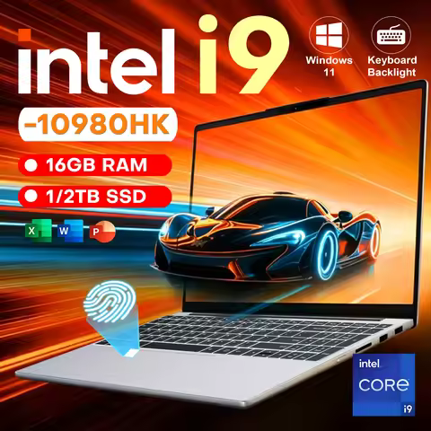 Windows 11 Intel i9-10980HK i3-6100U 15.6 inch Portable Laptop Fingerprint Unlock Notebook 16GB 1TB 