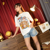 Triad Oversize 24s T-Shirt - Ride and Chill Unisex White A8577