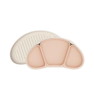 Moyuum จานซิลิโคนรูปครัวซอง Silicone Divider Suction Plate