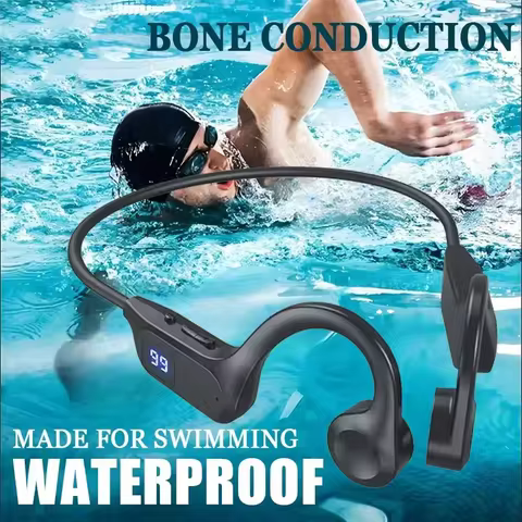 X7 Bone Conduction Wireless Earphone Sport Swimming Bluetooth 5.3 Compatible Headphone Hand-free Wit