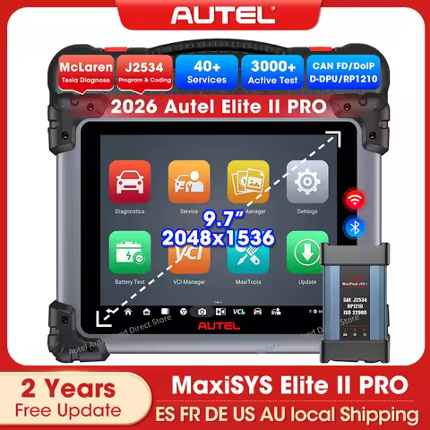 Autel MaxiSys Elite II PRO Diagnostic Scanner J2534 Programming & Coding Tool, 38+ Resets Active Tes