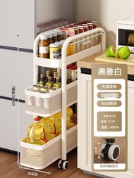 廚房夾縫置物架 極窄縫隙收納櫃多層 冰箱側邊抽拉櫃 蔬果小推車