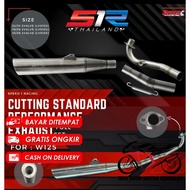 (S1R) THAILAND X GL RACING CUTTING STANDARD PERFORMANCE EXHAUST FULL SET FOR WAVE 125