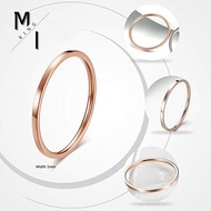 1mm 316L Steel rose gold Ring Female Fashion Jewelry Love Ring Women Wanita Cincin murah couple ring