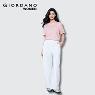 Giordano Women Cotton Roomy Fit Wide Leg Pants