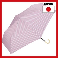[Japan import]Wpc. Umbrella Folding Mini Bright Stripe 50cm Manual Light 170g Stylish Women's
