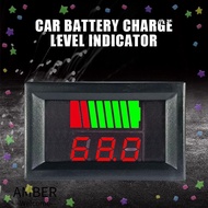 AMBER1 Car Battery Charge Level Indicator Universal Digital Display Voltmeter Tester 12V 24V 36V 48V 60V 72V
