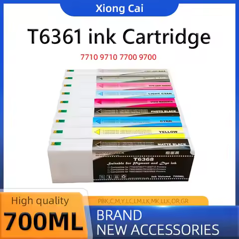 700ML T6361-T6369 T636A T636B Dye ink cartridge，for Epson 7910 9910 7908 9908 7890 9890 9900 7710 97
