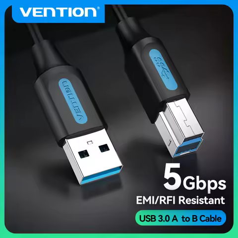 Vention USB Printer Cable USB 3.0 Type A Male to B Male Cable for Canon Epson HP ZJiang Label Printe
