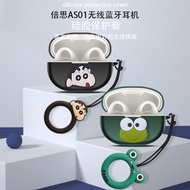 for Baseus AirGo AS01 Case Cartoon Snoopy Cute Frog Finger Ring Lanyard Pendant Silicone Soft Case S