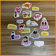 ➼ ➨ ➧ 15 pcs Korean Kdrama Phrases | Waterproof Stickers for Luggage, Laptop, Tumblers, etc.