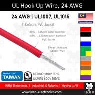 Hook Up Wire | 24 AWG, UL1007 & UL1015, 6A Current, Wayar Kereta / Machine, Auto Cable (1 meter)