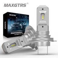 【In stock】MAXGTRS 2x H7 LED Fanless 16000LM Super Bright Headlight Bulb Mini Design Automotive lamp 12V 80W IIBB