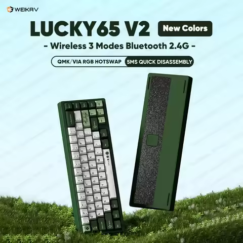 Weikav Lucky 65keys Sugar65 V2 Lucky65 Custom Wireless Aluminum Mechanical Keyboard Kit RGB Bluetoot